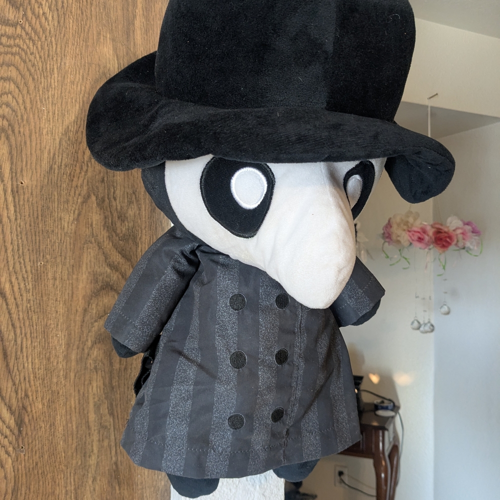 Black and Gray Plague Doctor Plush